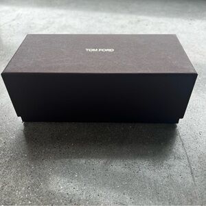 Tom Ford Brown Sunglasses Case with Gold Logo